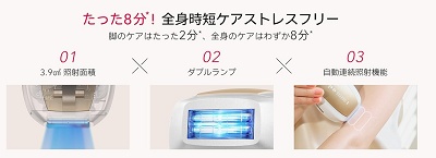Ulike Air10 IPL光美容器ケア時間